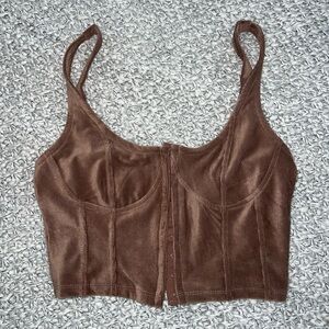 Corduroy corset top